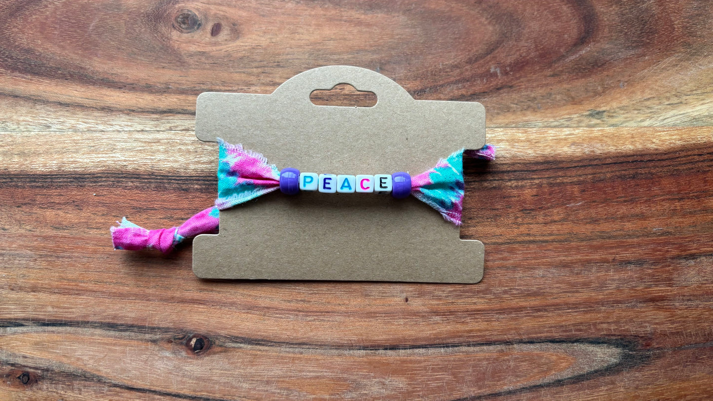 Tie Dye Peace Friendship Bracelet