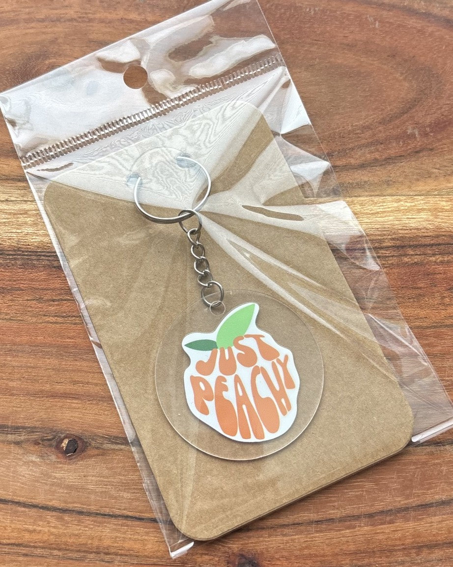 Just Peachy Keychain