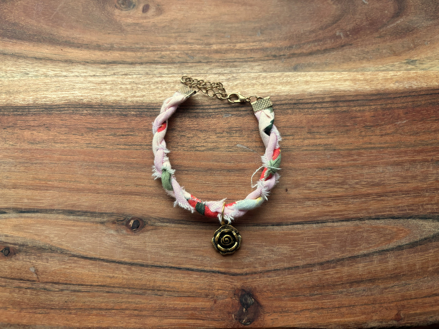 Gold Rose Twist Bracelet