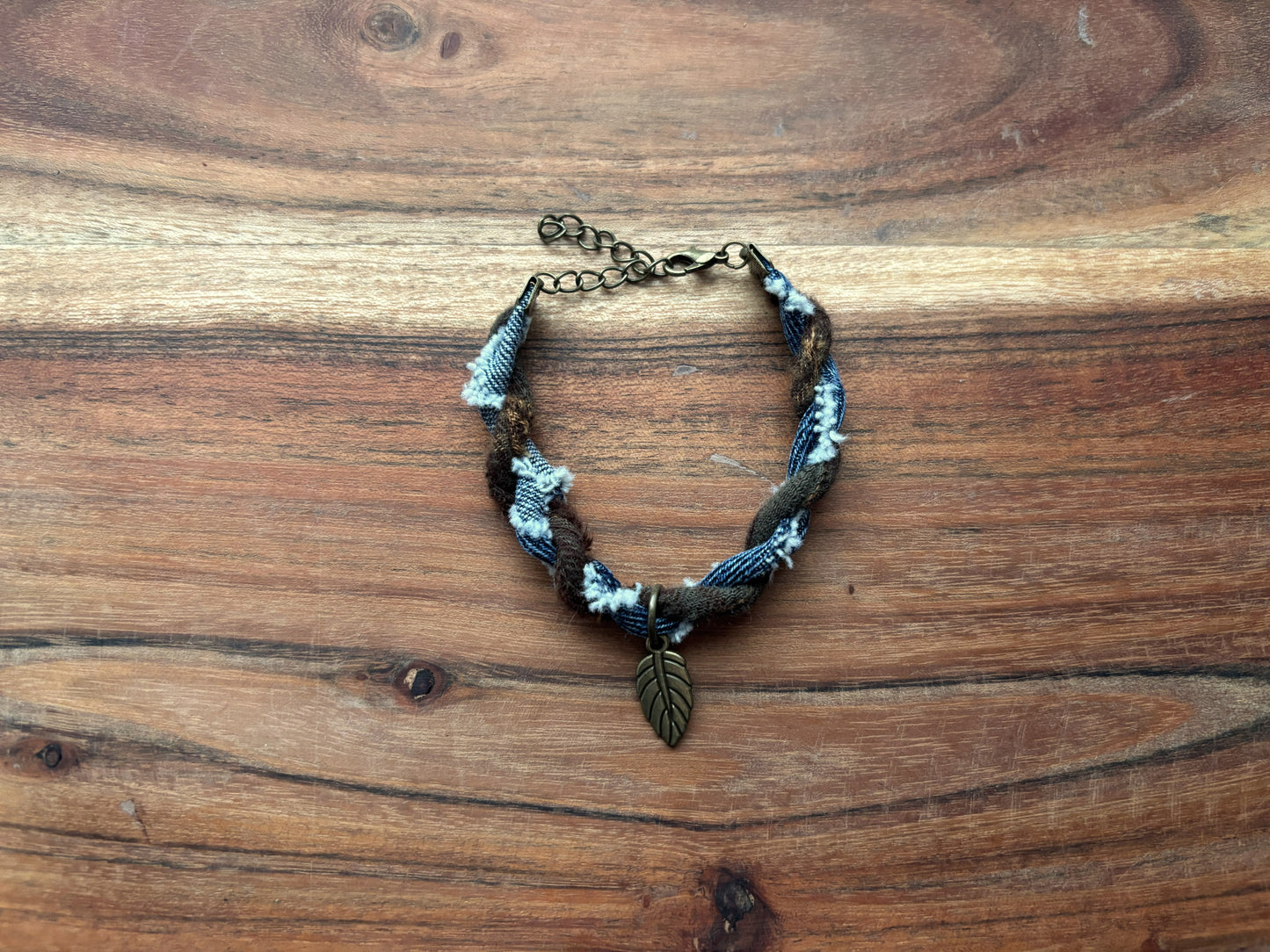 Bronze Feather Twist Bracelet