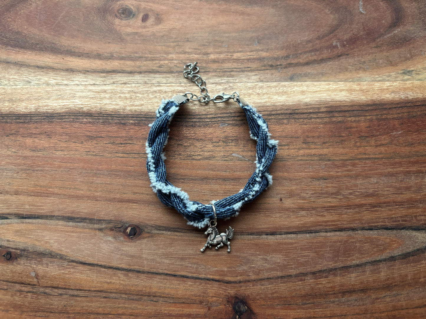 Silver Horse Twist Bracelet