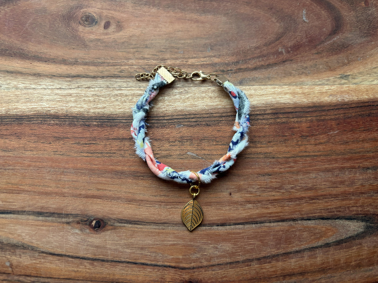 Gold Leaf Twist Bracelet