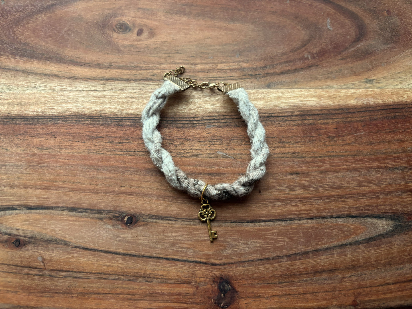 Gold Key Twist Bracelet