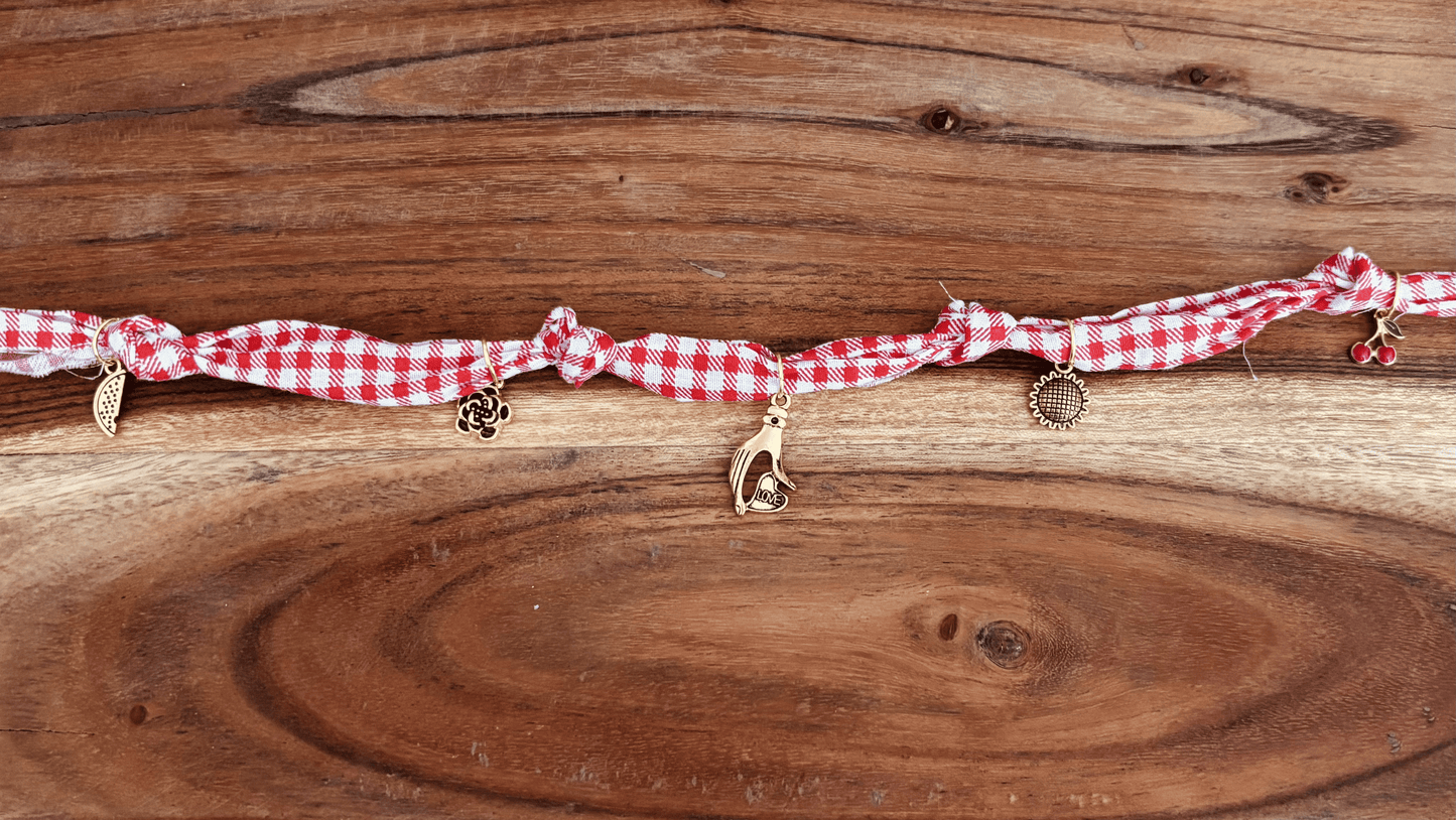 Lovely Picnic Fabric Necklace