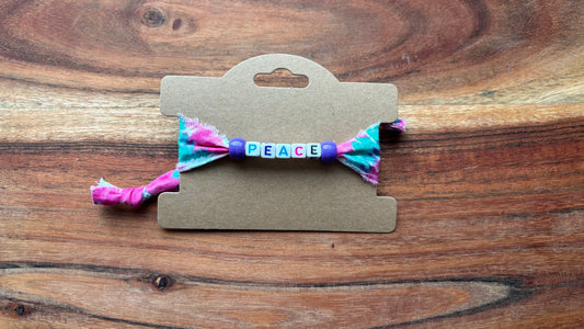 Tie Dye Peace Friendship Bracelet