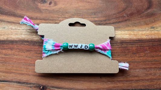 Tie Dye WWJD Friendship Bracelet