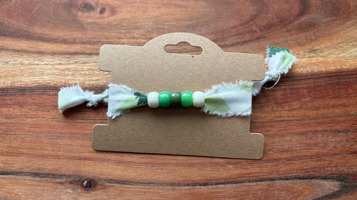Green Beaded Friendship Bracelet