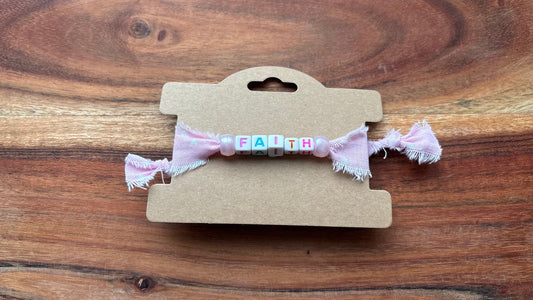 Pink Faith Friendship Bracelet