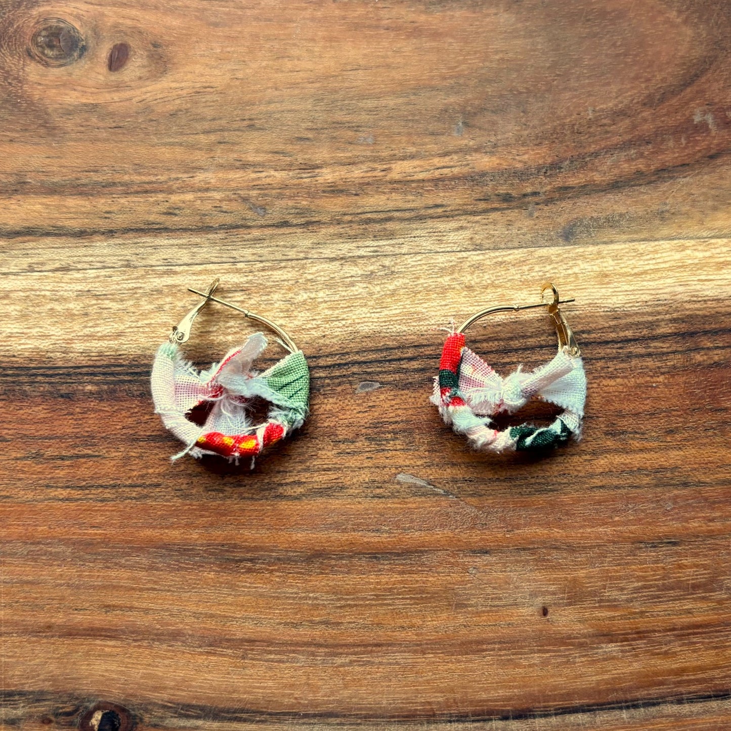 Gold Strawberry Knot Small Hoop