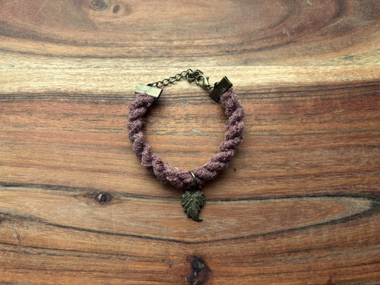 Bronze Leaf Twist Bracelet