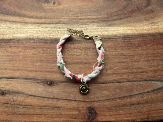 Gold Rose Twist Bracelet