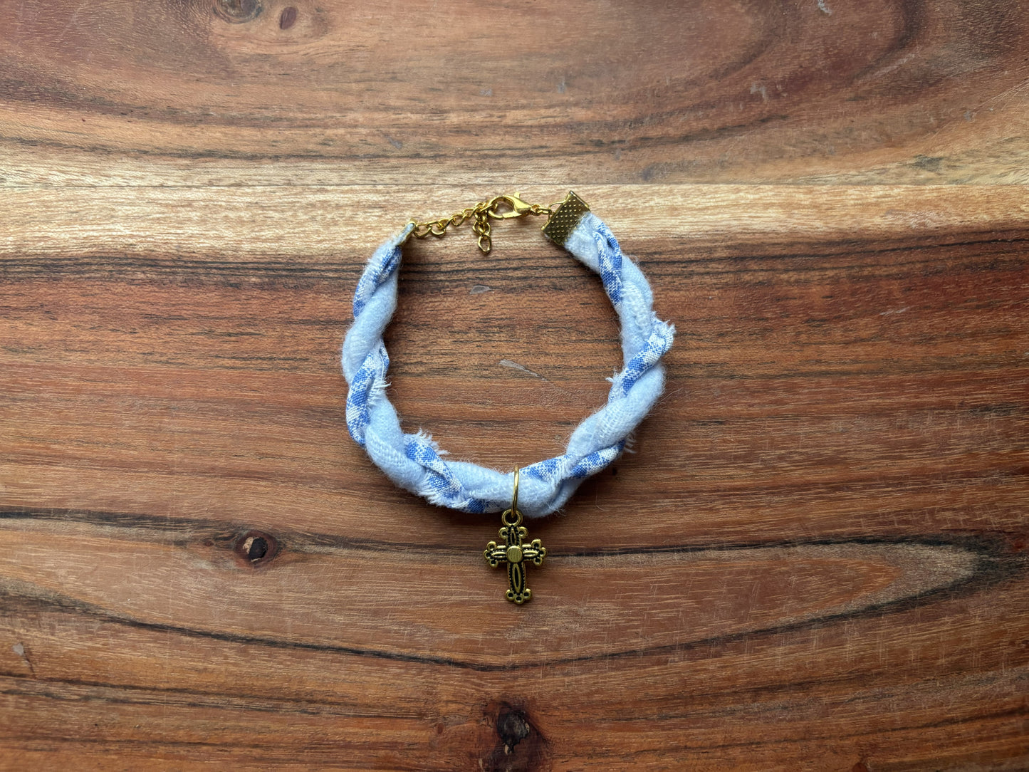 Gold Cross Twist Bracelet