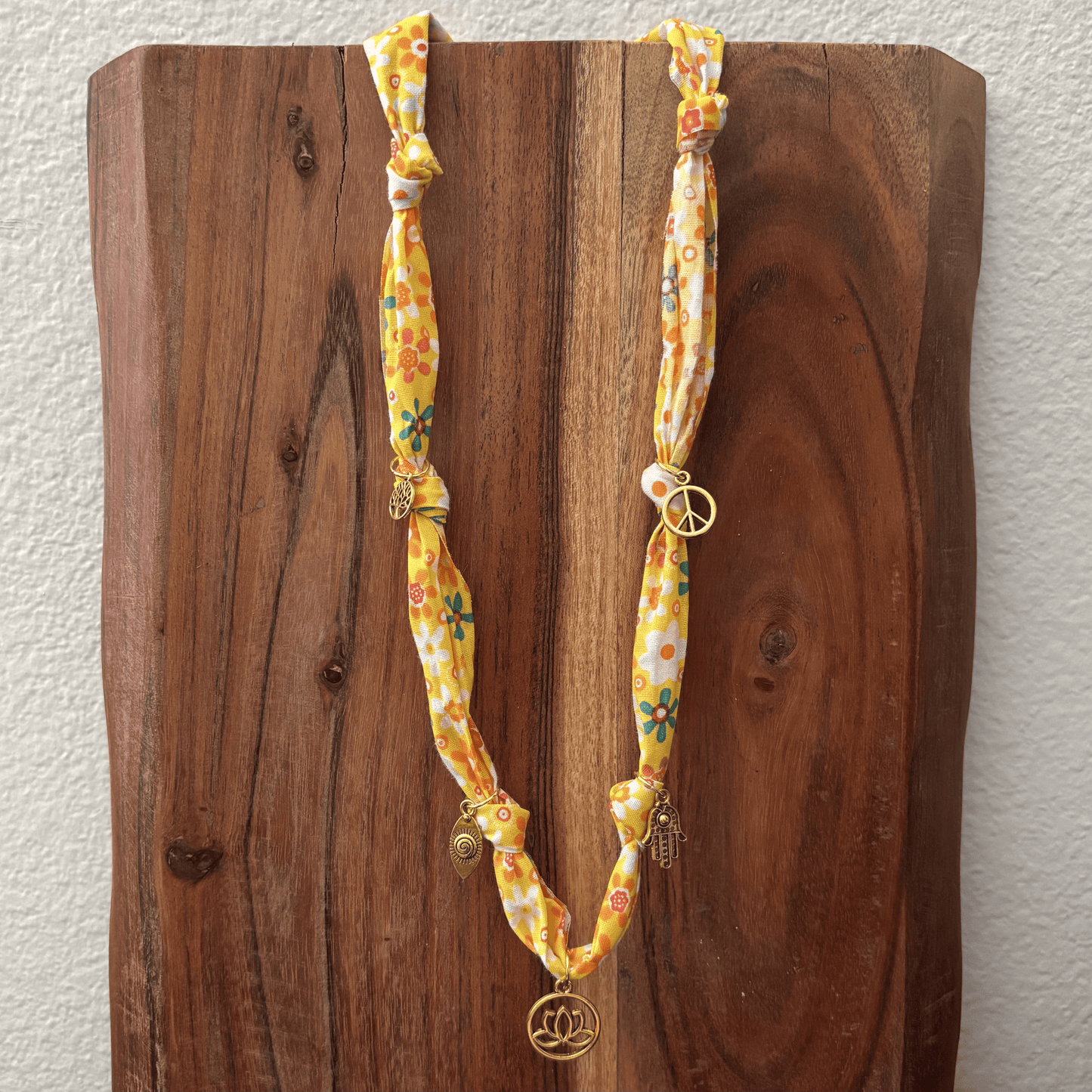 Trippy Hippie Fabric Necklace