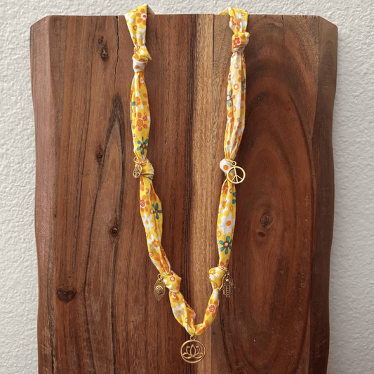 Trippy Hippie Fabric Necklace