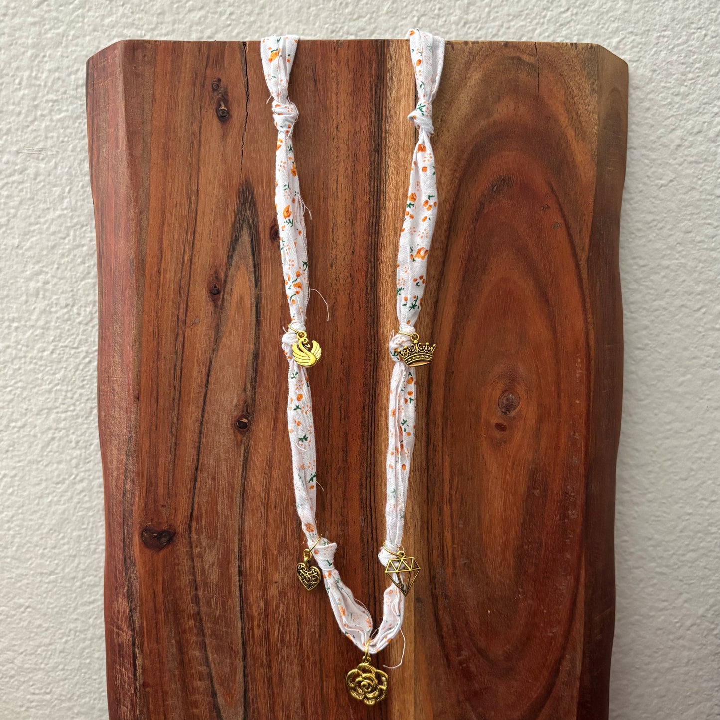 Tea Time Fabric Necklace