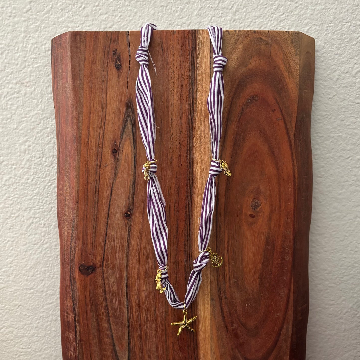 Ahoy There Fabric Necklace