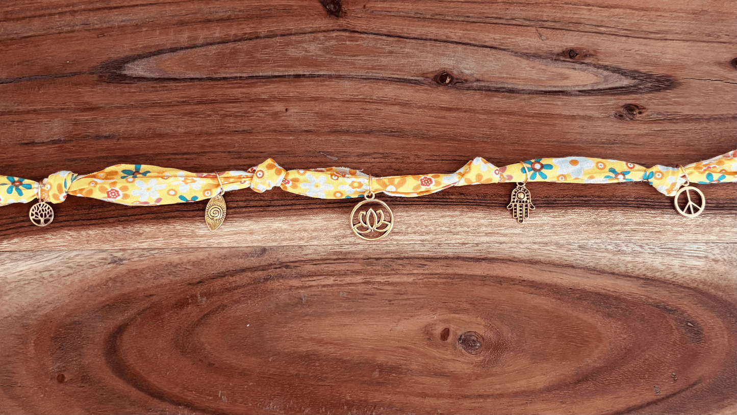 Trippy Hippie Fabric Necklace