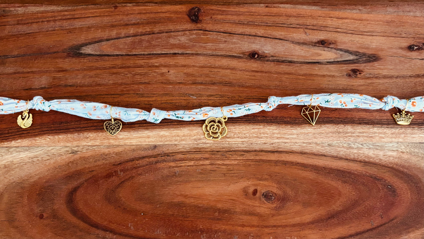 Tea Time Fabric Necklace