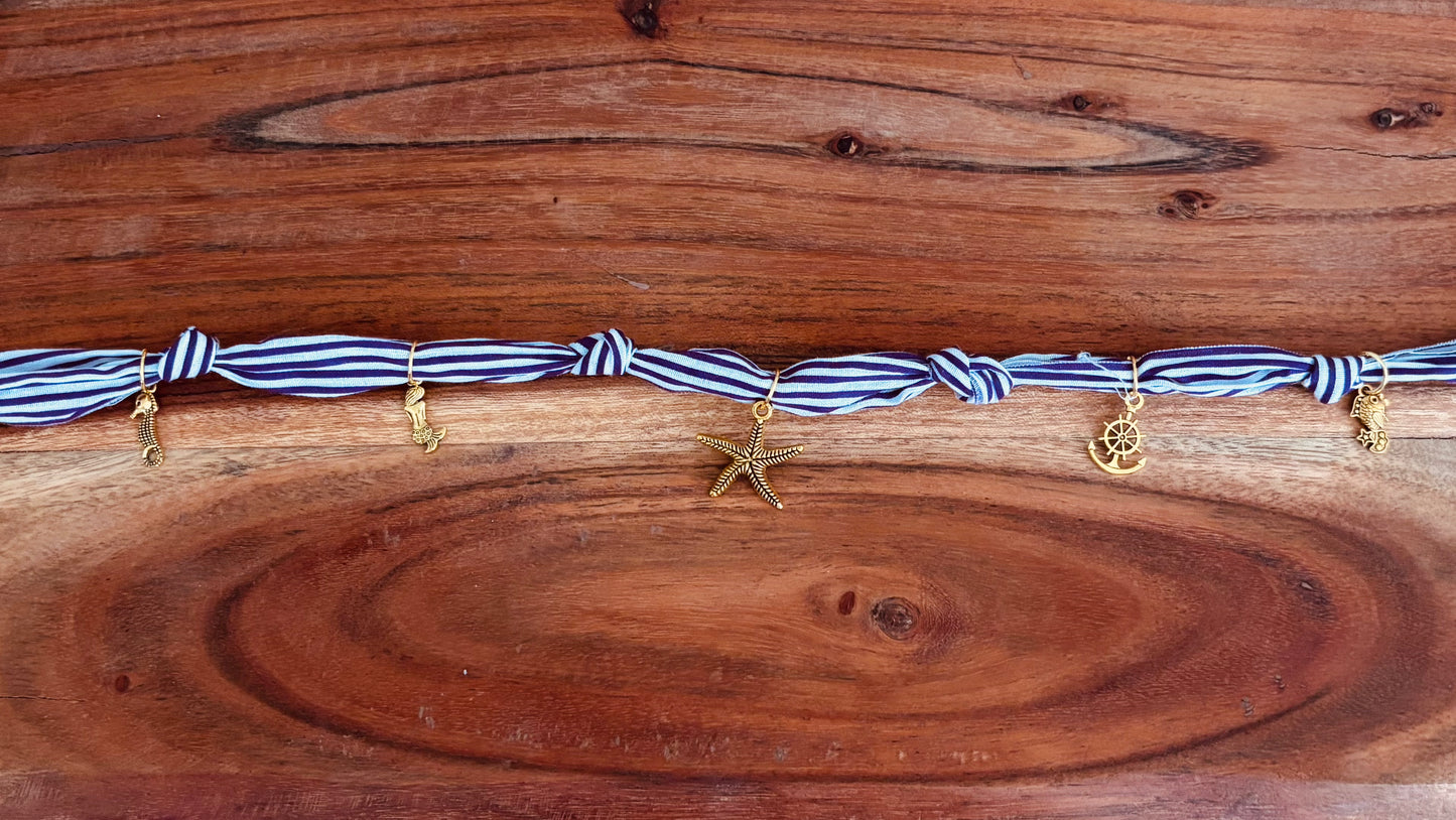 Ahoy There Fabric Necklace